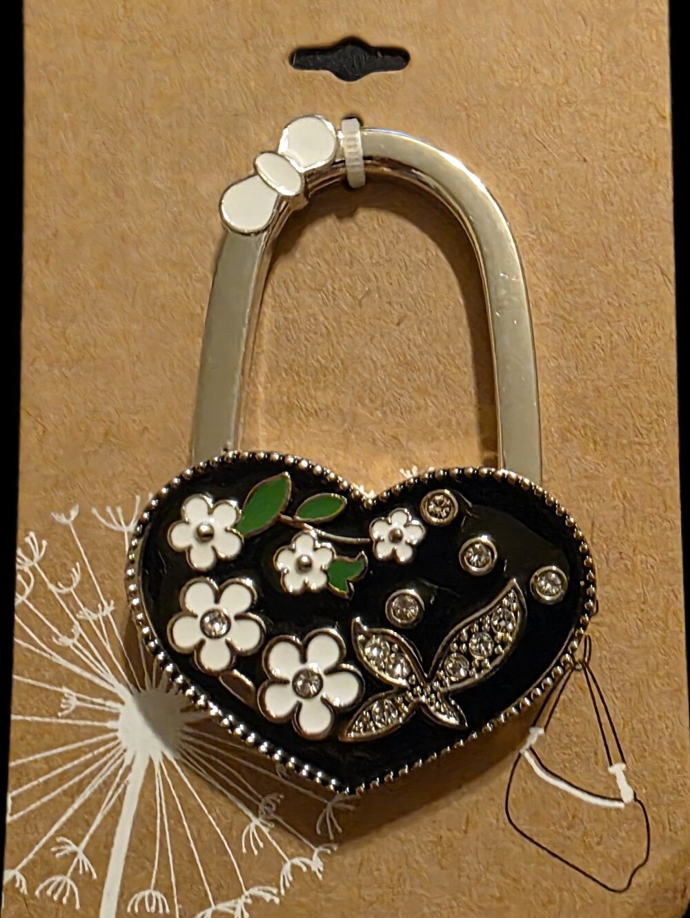 Heart-Shaped Floral Handbag Hanger
